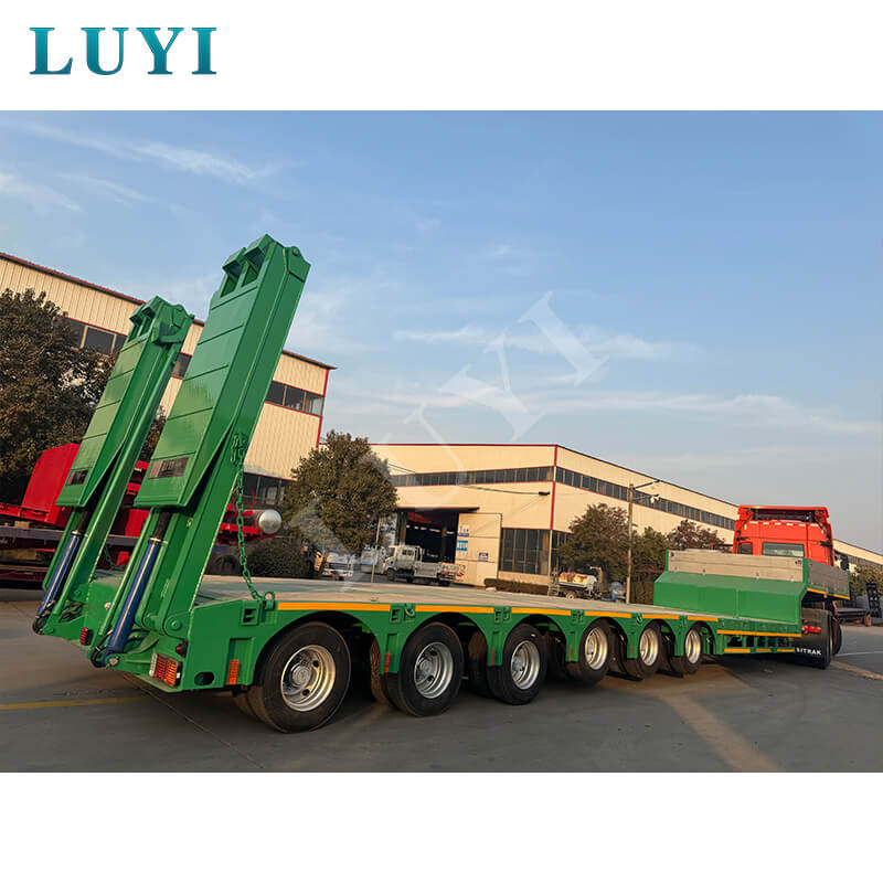 Hergestellt in Shandong, China! Luyi 6-Achs-Tiefbett-Sattelauflieger in den Sudan verschifft