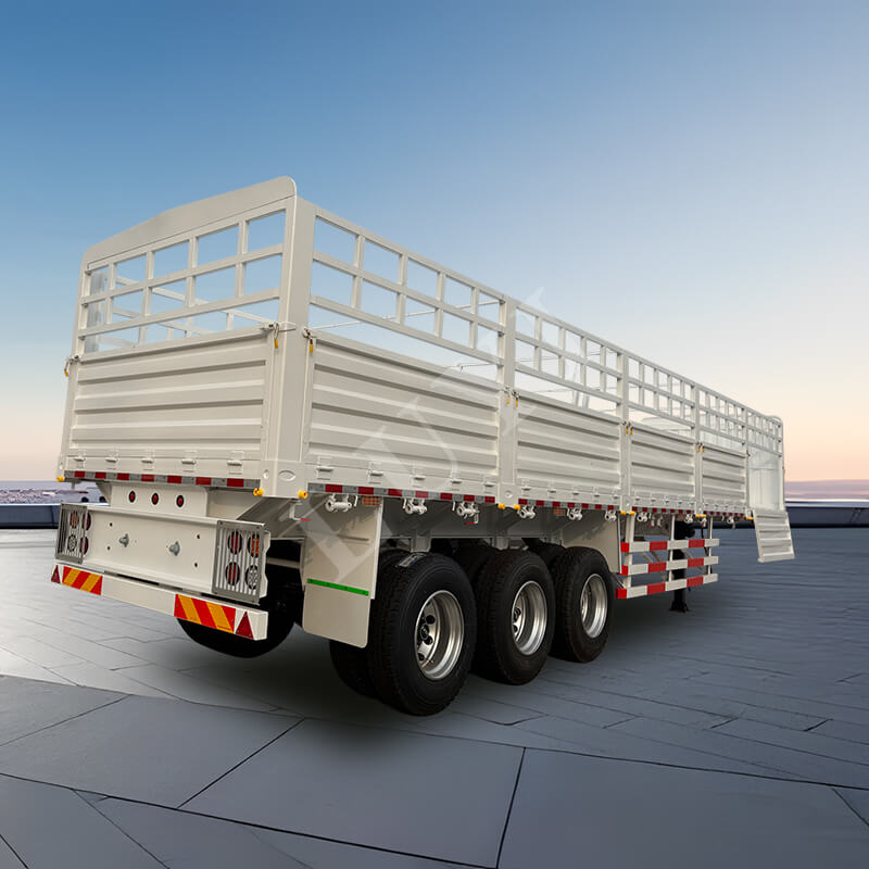 3-achsiger 1,5-Meter-Sideboard-Sattelauflieger für den Transport eines multifunktionalen 80-Tonnen-Seitenwand-Sideboard-Fracht-Sattelaufliegers