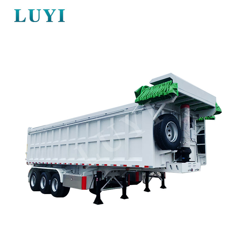 3-achsiger 100-Tonnen-Sattelauflieger mit Hinterkippung