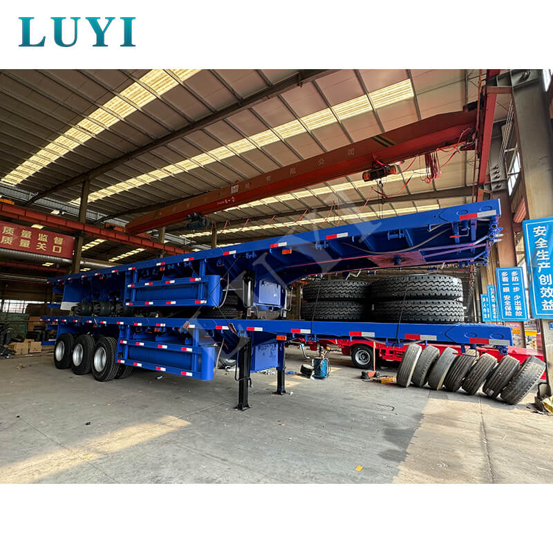 3-Achs-4-Fuß-50-Tonnen-Pritschen-Sattelauflieger