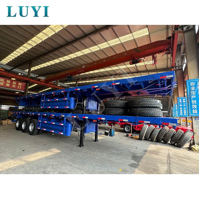 3-Achs-4-Fuß-50-Tonnen-Pritschen-Sattelauflieger zu verkaufen