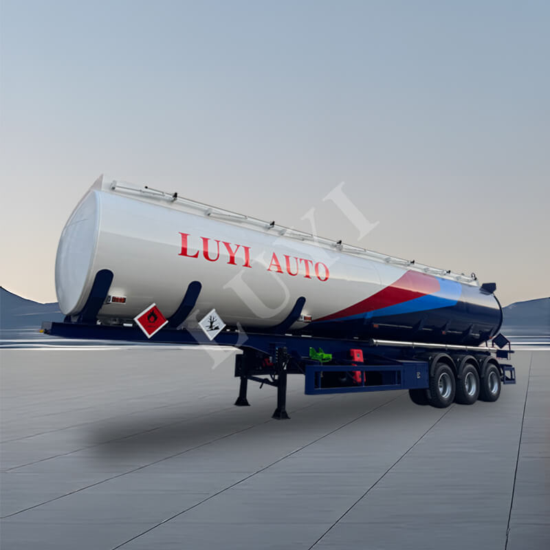 3-achsiger 45.000-Liter-Öltank-Sattelauflieger aus Kohlenstoffstahl mit 5 Kammern