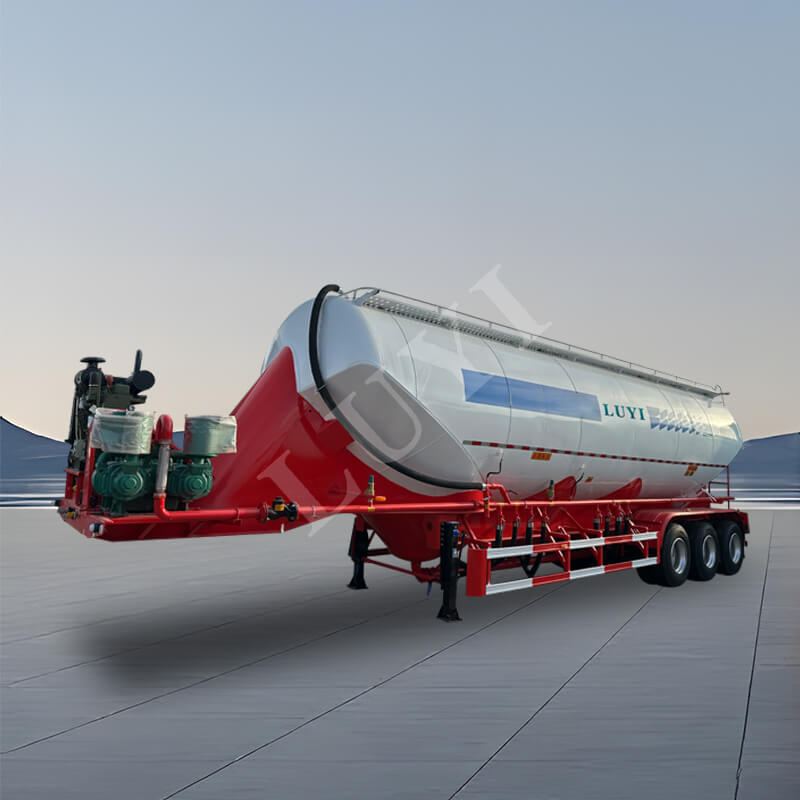 3-achsiger 50-Kubikmeter-V-Typ-Zementtank-Sattelauflieger