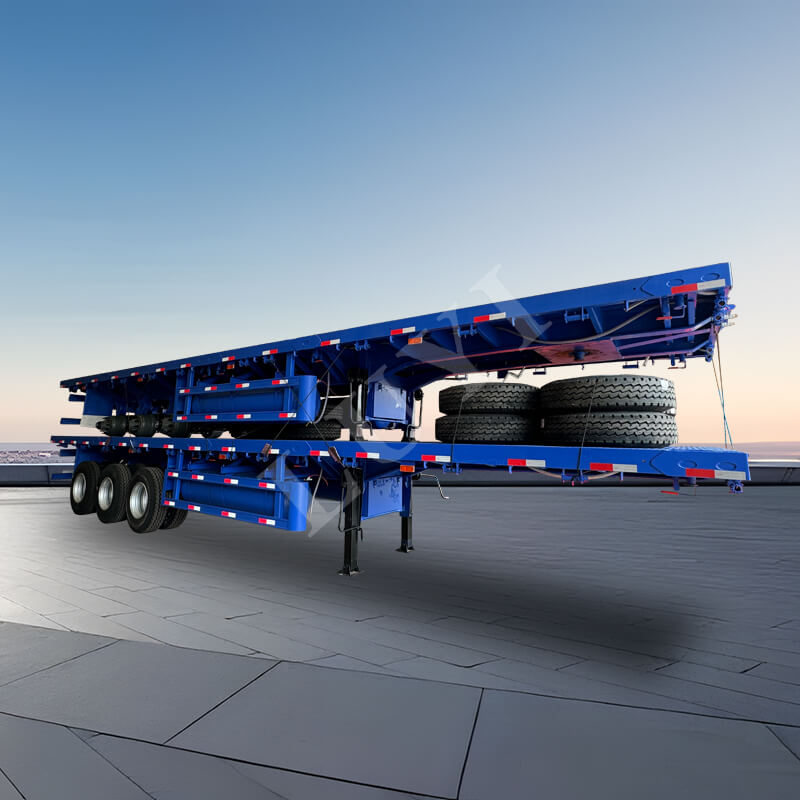 3-Achs-50-Tonnen-Pritschen-Sattelauflieger zu verkaufen