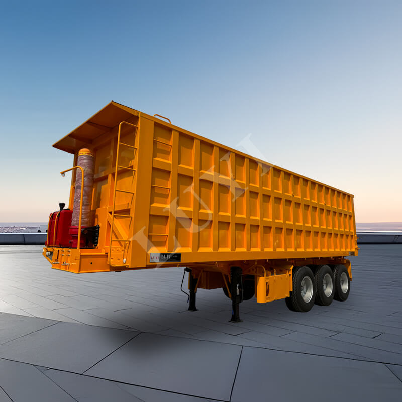 3-achsiger 60-Tonnen-Hinterkipp-Sattelauflieger