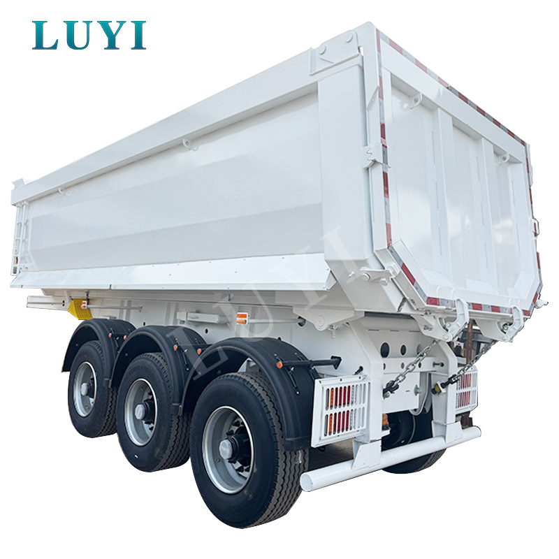 3-achsiger 60-Tonnen-U-förmiger Hinterkipp-Sattelauflieger