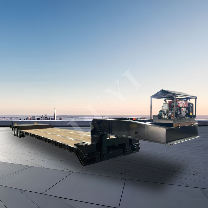 3-achsiger abnehmbarer Schwanenhals-Tieflader-Sattelauflieger 3-achsiger abnehmbarer Schwanenhals-Tieflader-Sattelauflieger