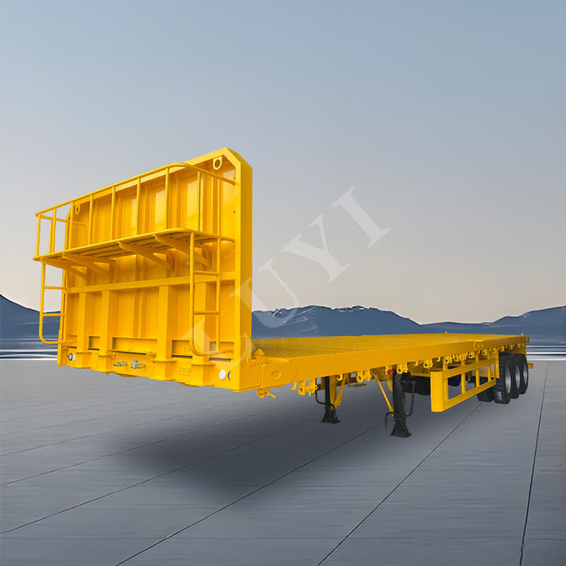 3-Achs-Tieflader-Sattelauflieger mit einer Tragfähigkeit von 40 Tonnen 3-Achs-Tieflader-Sattelauflieger mit einer Tragfähigkeit von 40 Tonnen
