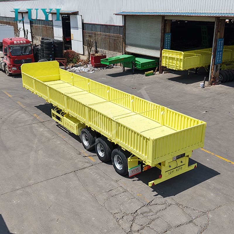 3-Achsen-Sattelauflieger mit offener Seitenwand für 60-Tonnen-Container, Massengut und allgemeinen Gütertransport