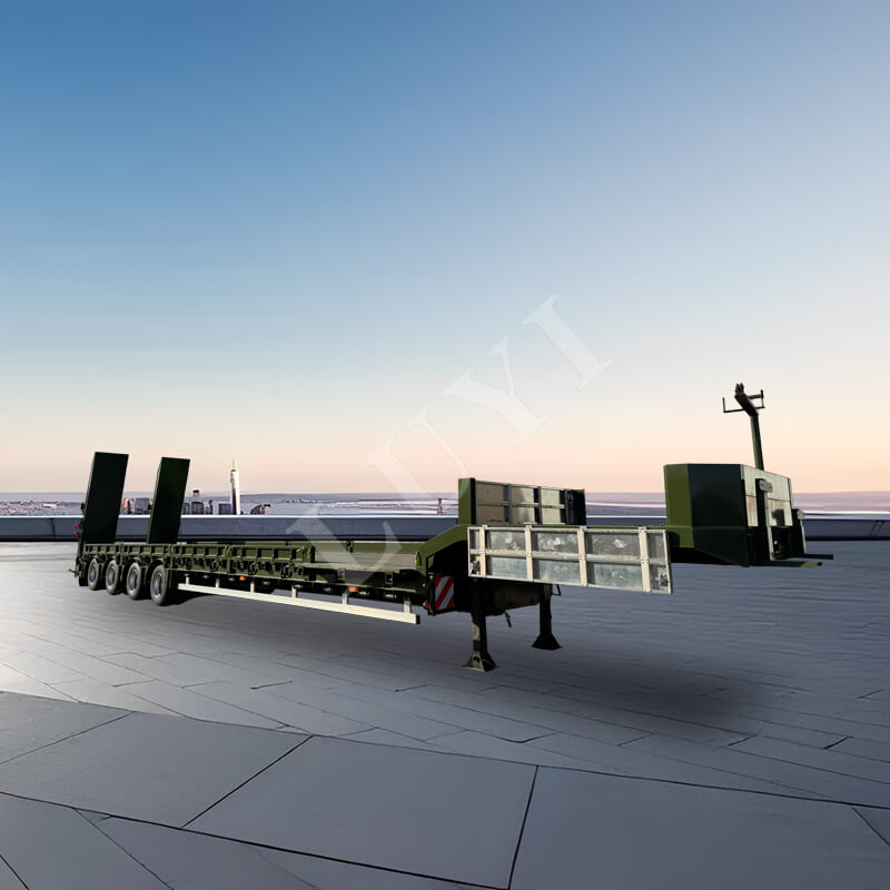 4-achsiger 60-Tonnen-Schwanenhals-Tieflader 4-achsiger 60-Tonnen-Schwanenhals-Tieflader