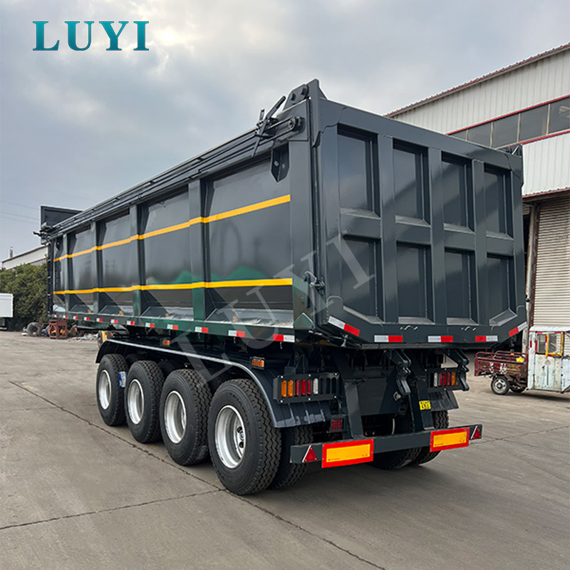 4-Achs-Hinterkipp-Sattelauflieger für den Schüttguttransport