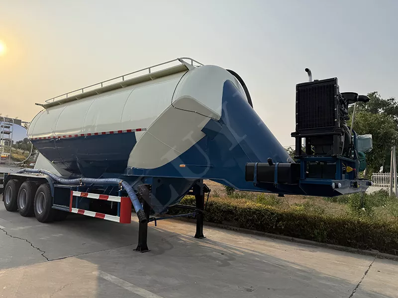 48 Kubikmeter vertikaler Pulvertank Semi-Trailer