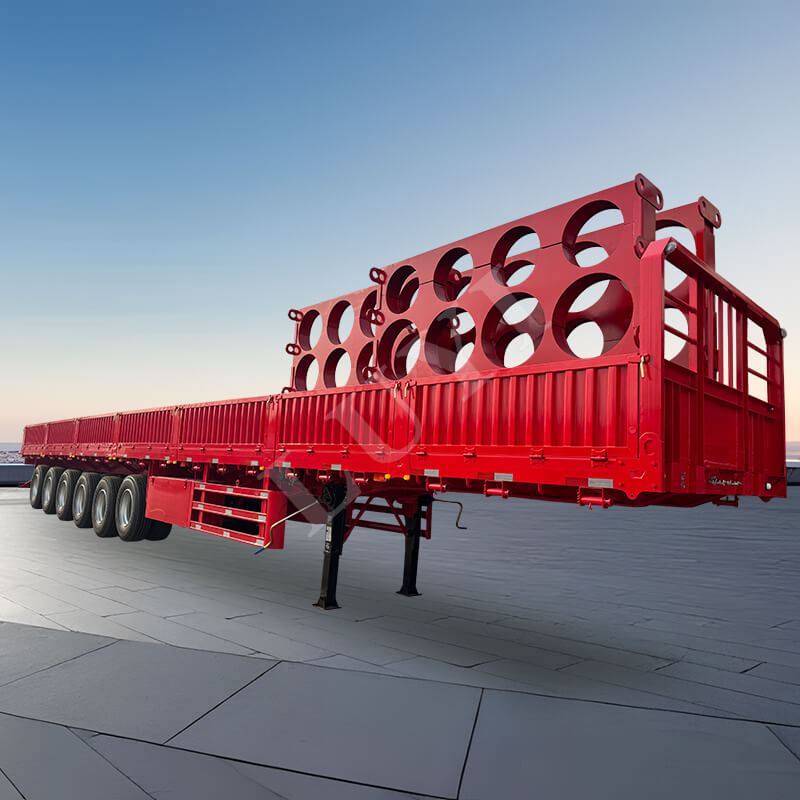 6-Achser 15,5 Meter 80-100 Tonnen 40-Fuß-Seitenwand-Sattelauflieger, 6-Achser 15,5 Meter 80-100 Tonnen 40-Fuß-Seitenwand-Sattelauflieger,