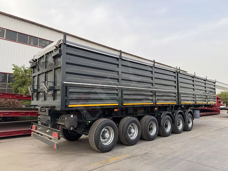 6-Achsen-Rollover-Getreide-Semi-Trailer