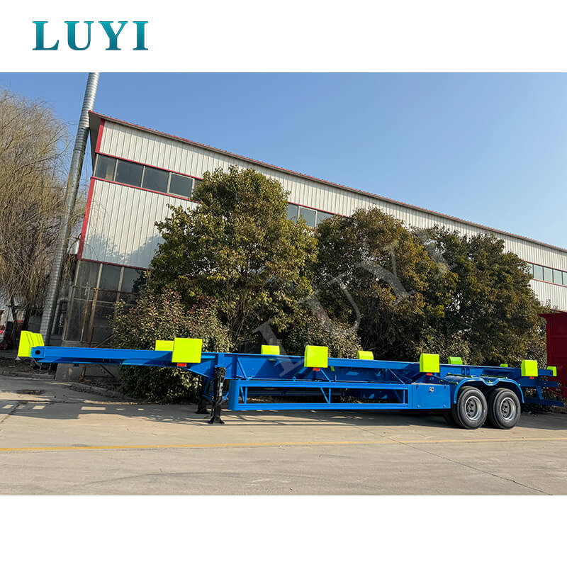 60-Tonnen-Dock-Container-Transport-Skelett-Sattelauflieger zu verkaufen