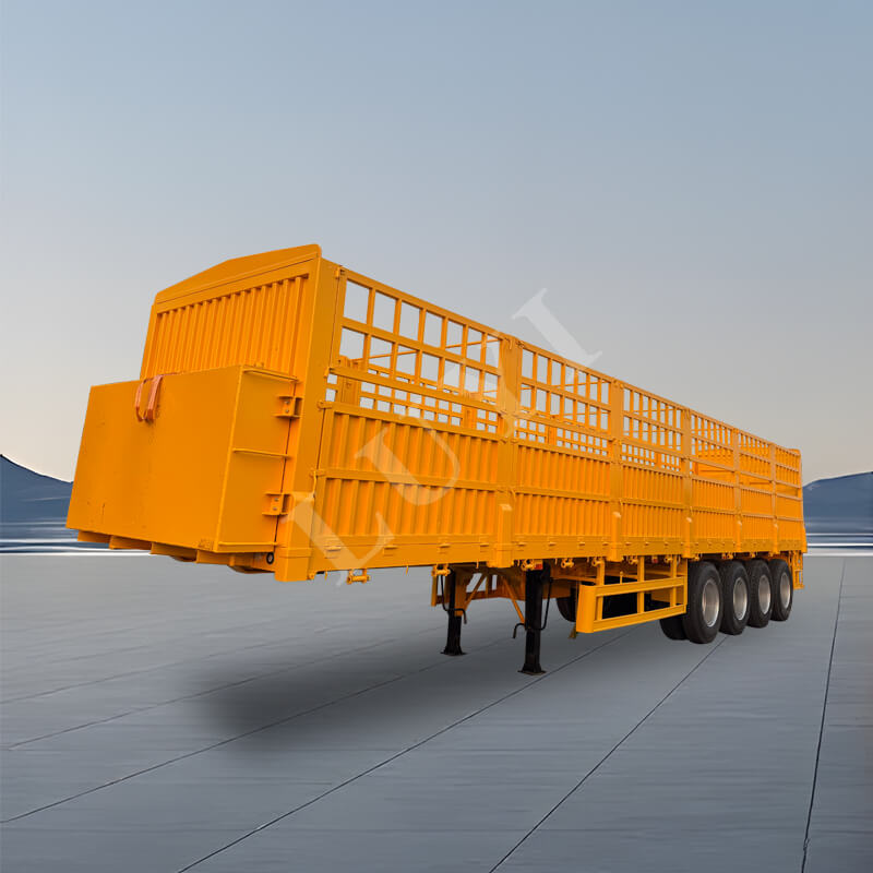 4-Achs-Seitenwand-Sattelauflieger mit abnehmbarer Seitenwand, 60-Tonnen- und 80-Tonnen-Hochbord-Sattelauflieger