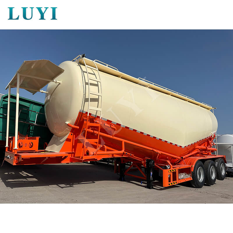 LUYI 3-Achser 40-Kubikmeter-V-Typ-Flugasche-Zementtank-Sattelauflieger