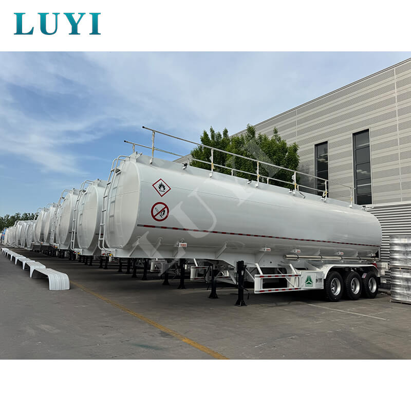 LUYI 3-Achsen-42000-Liter-Aluminium-Kraftstofftank-Sattelauflieger