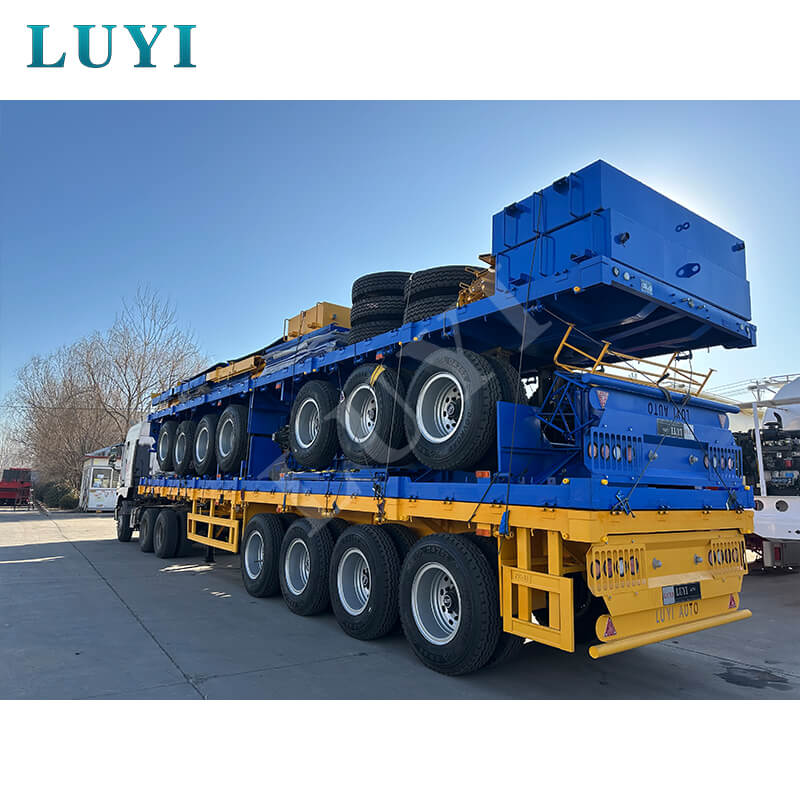 Dreiachsiger 40-Fuß-Container-Pritschenauflieger